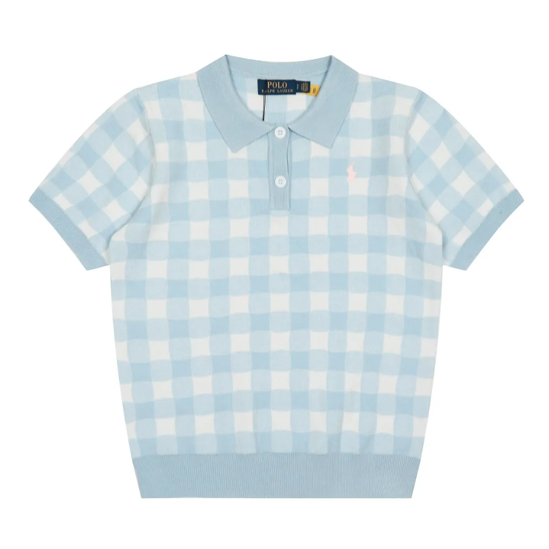 P166 💰 "Top quality" Style number: DS225# (on sale all year round) [Ralph Lauren plaid jacquard basic pony embroidered logo knitted POLO short sleeves] ✅Ralph Lauren all-match goddess style plain plaid knitted lapel short sleeves for all seasons ✅Main provider of platform live broadcast Wholesale entity ✅ZP quality 1:1 version Scan the code to enter the GF website Counter quality ✅Detailed quality The only one in Guangzhou Imported quality cotton yarn, focusing on high-end, cost-effective, good quality, needless to say, ✅Restore the original version, loose, comfortable and stress-free, simple is high-end, classic is eternal, ✅The upper body is simple and easy to match, a must-have for goddess ootd. Good-looking clothes are never picky. A must-have in the goddess' wardrobe. Size: S-L Color: Gray Yellow Pink Light Blue Red Green
